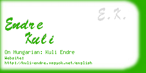 endre kuli business card